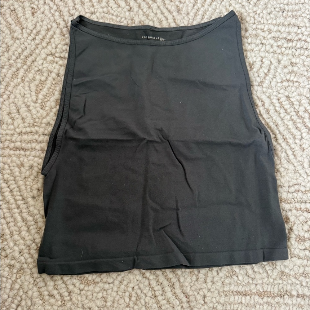 Free People Charcoal Gray Crop Top